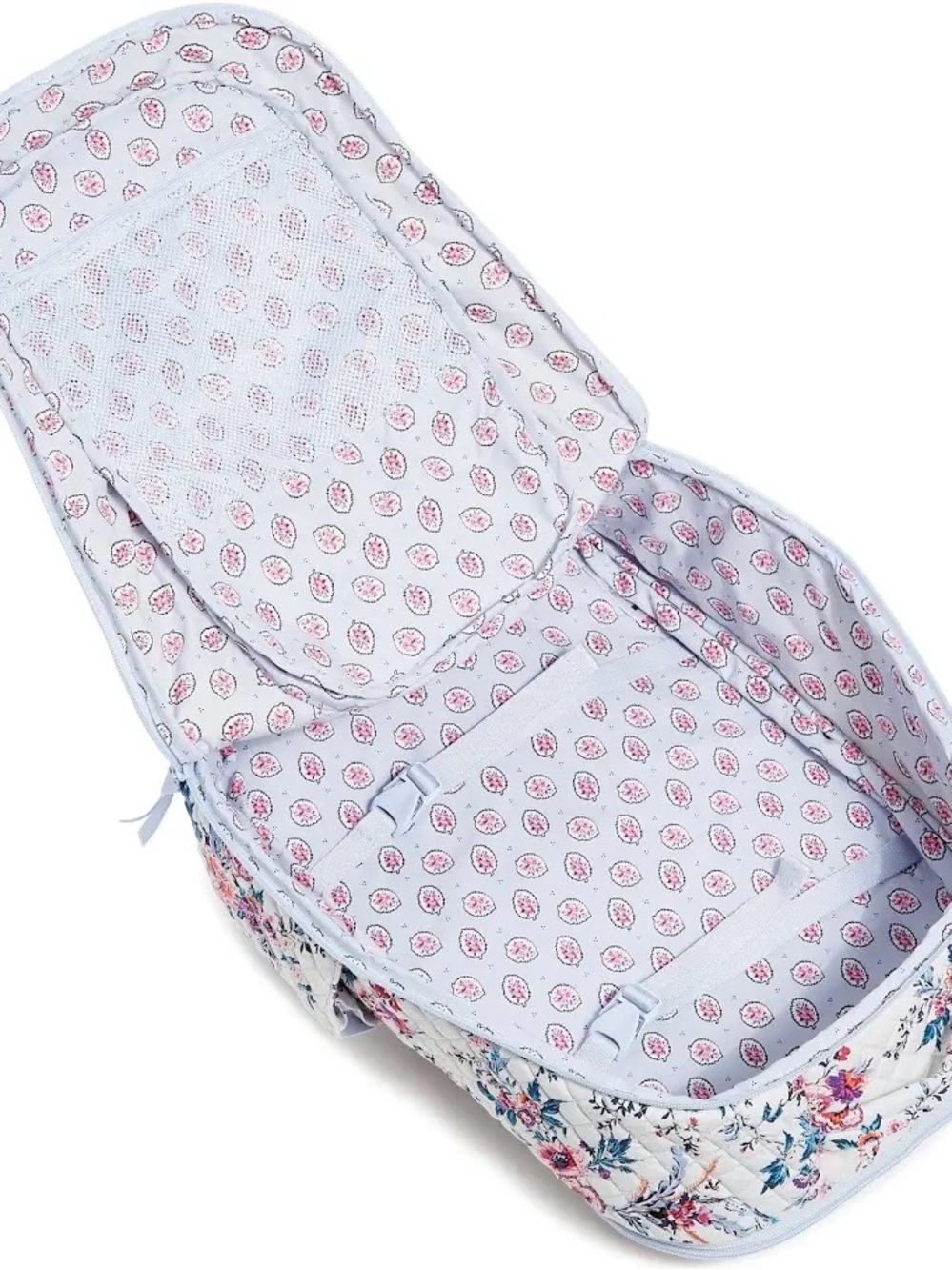 VERA BRADLEY -Cotton Large Travel Backpack Travel Bag, Magnifique Floral- NWT - Picture 5 of 16